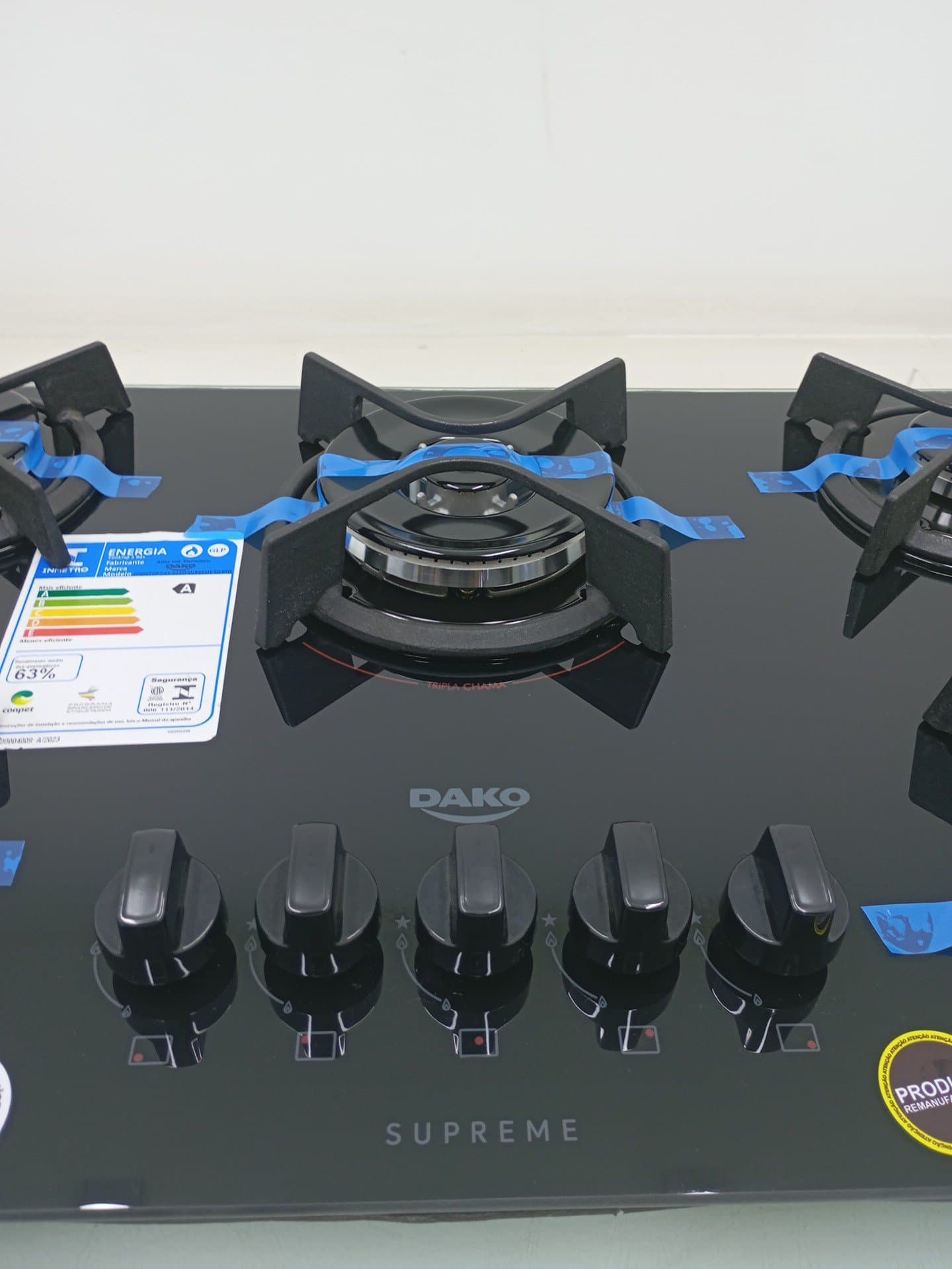 Miniatura 2 de Cooktop Dako A Gas Sumpre 5 Bocas - Preto