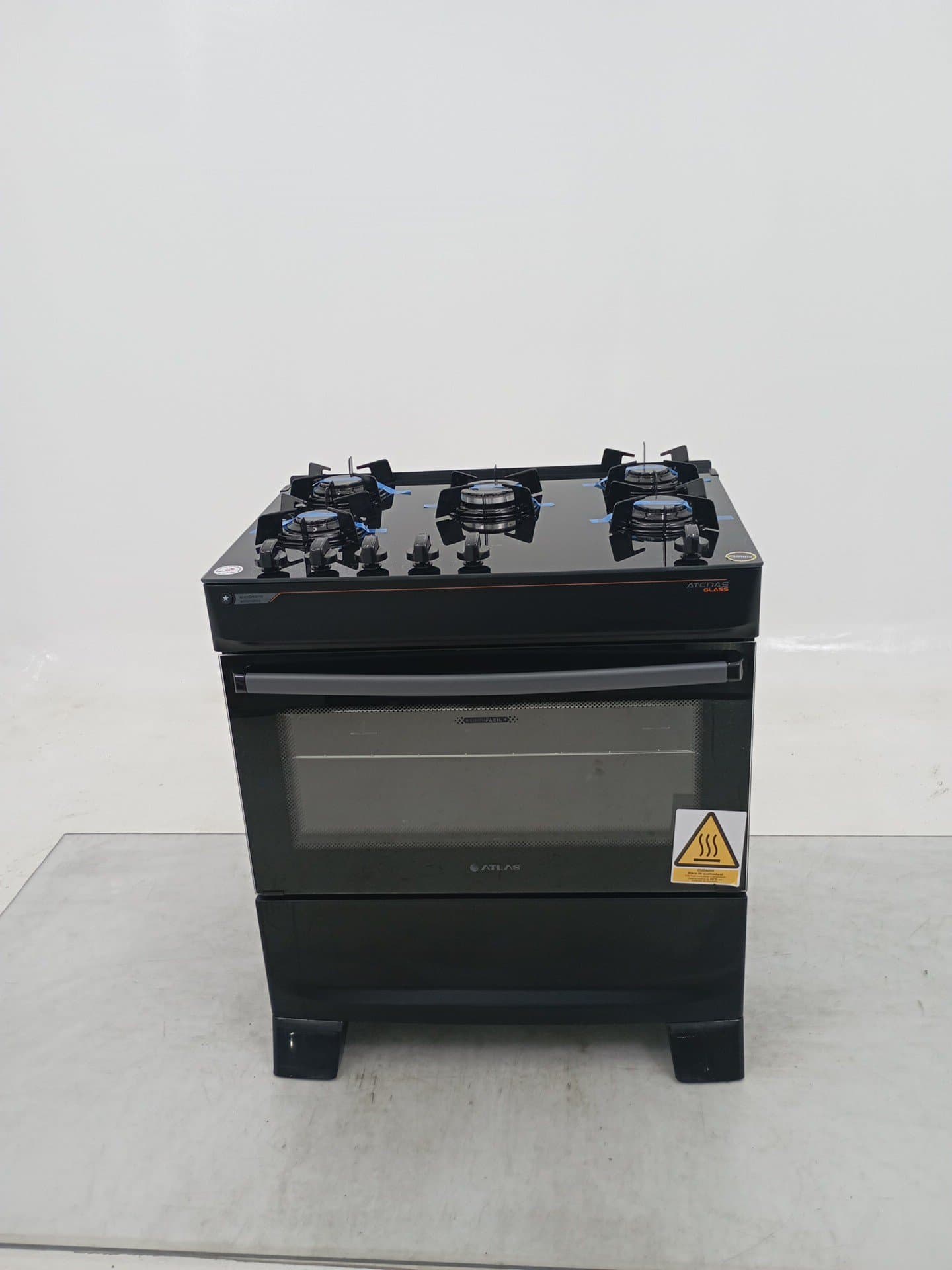 Miniatura 1 de Fogao Gas 5q Atenas Glass Pto 26